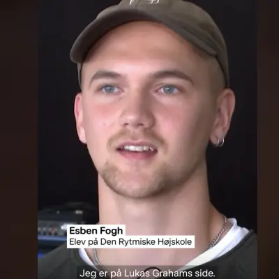 Paula og Esben fra e26 i TV-avisen